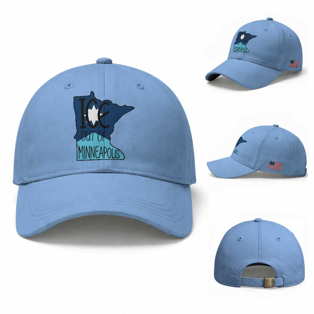 Ice Out Of Minneapolis Baseball Cap Minnesota Community Support Gift TS12 Baseball Cap Universal Fit Light Blue Print Your Wear