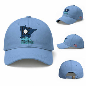 Ice Out Of Minneapolis Baseball Cap Minnesota Community Support Gift TS12 Baseball Cap Universal Fit Light Blue Print Your Wear
