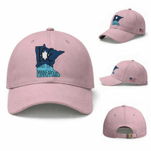 Ice Out Of Minneapolis Baseball Cap Minnesota Community Support Gift TS12 Baseball Cap Universal Fit Light Pink Print Your Wear