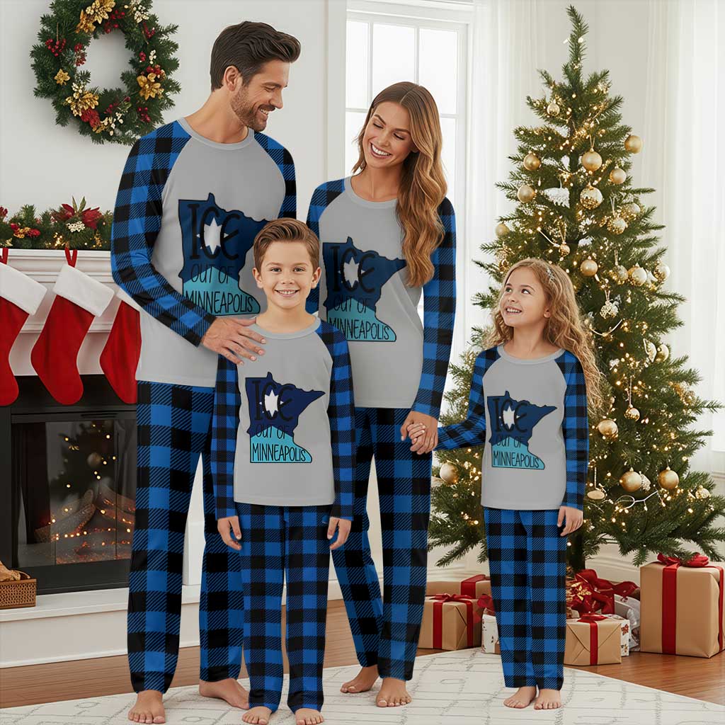 Ice Out Of Minneapolis Plaid Pajama Set Minnesota Community Support Gift TS12 Blue Plaid Print Your Wear