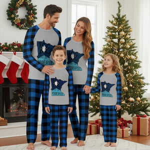 Ice Out Of Minneapolis Plaid Pajama Set Minnesota Community Support Gift TS12 Blue Plaid Print Your Wear