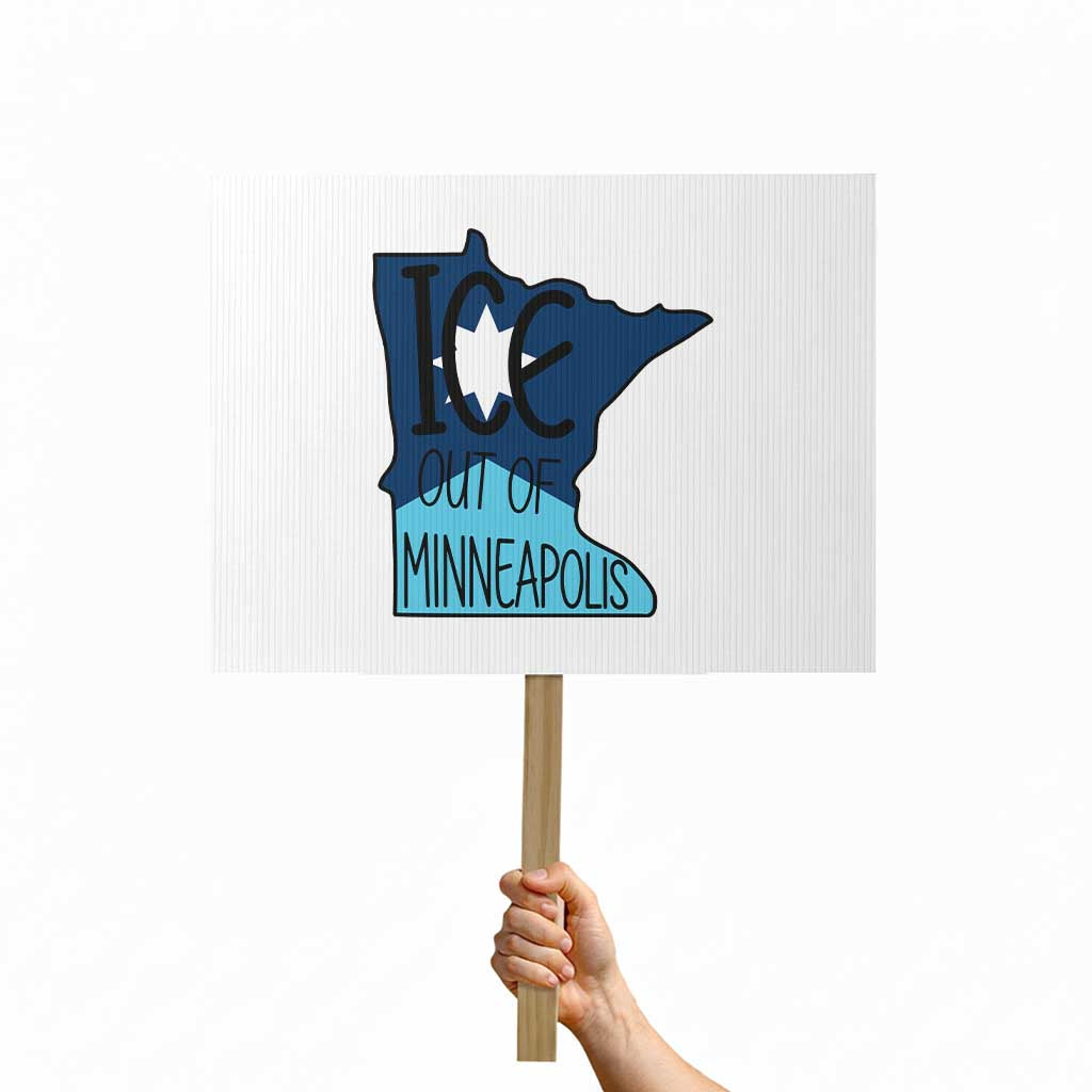 Ice Out Of Minneapolis Protest Sign Minnesota Community Support Gift TS12 Horizontal 18