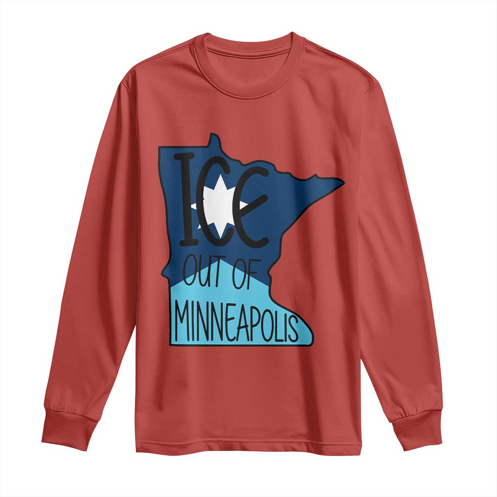 Ice Out Of Minneapolis Long Sleeve Shirt Minnesota Community Support Gift TS12 Red Print Your Wear