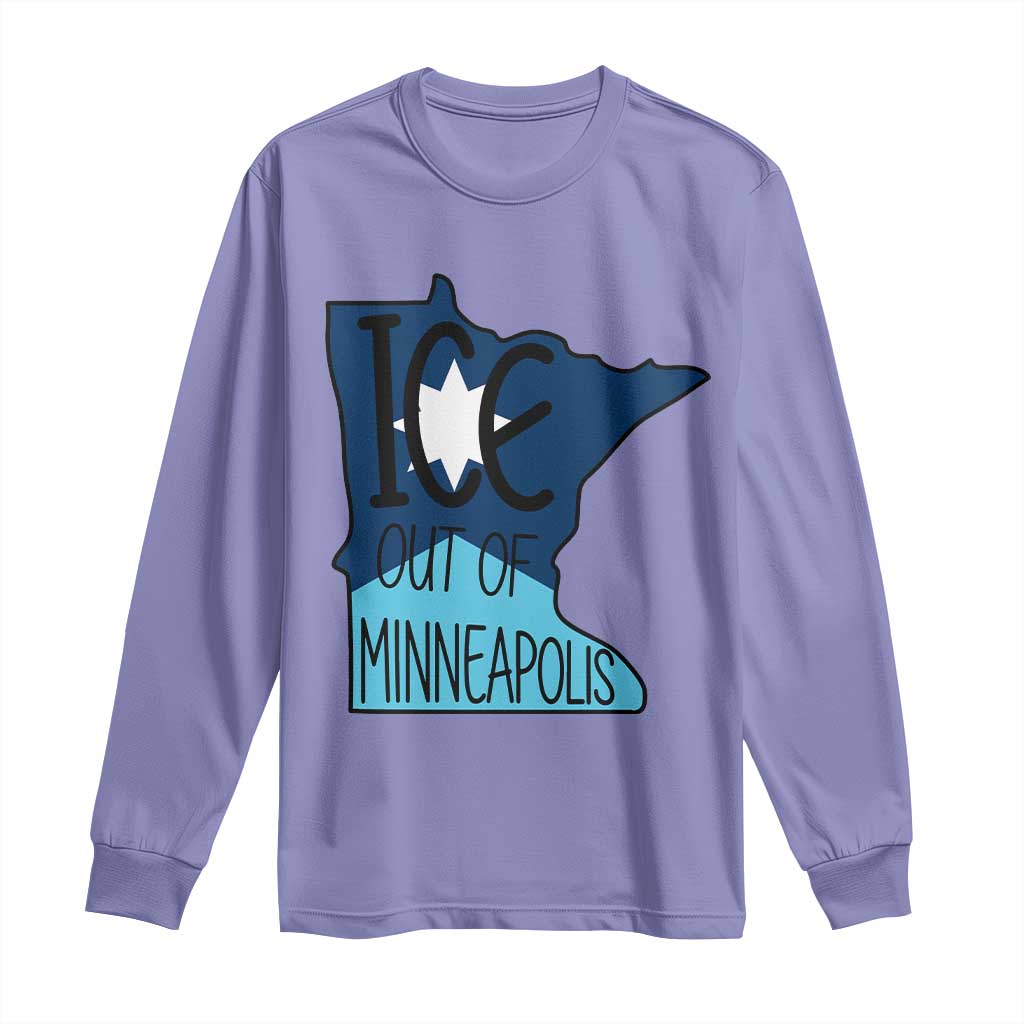Ice Out Of Minneapolis Long Sleeve Shirt Minnesota Community Support Gift TS12 Violet Print Your Wear