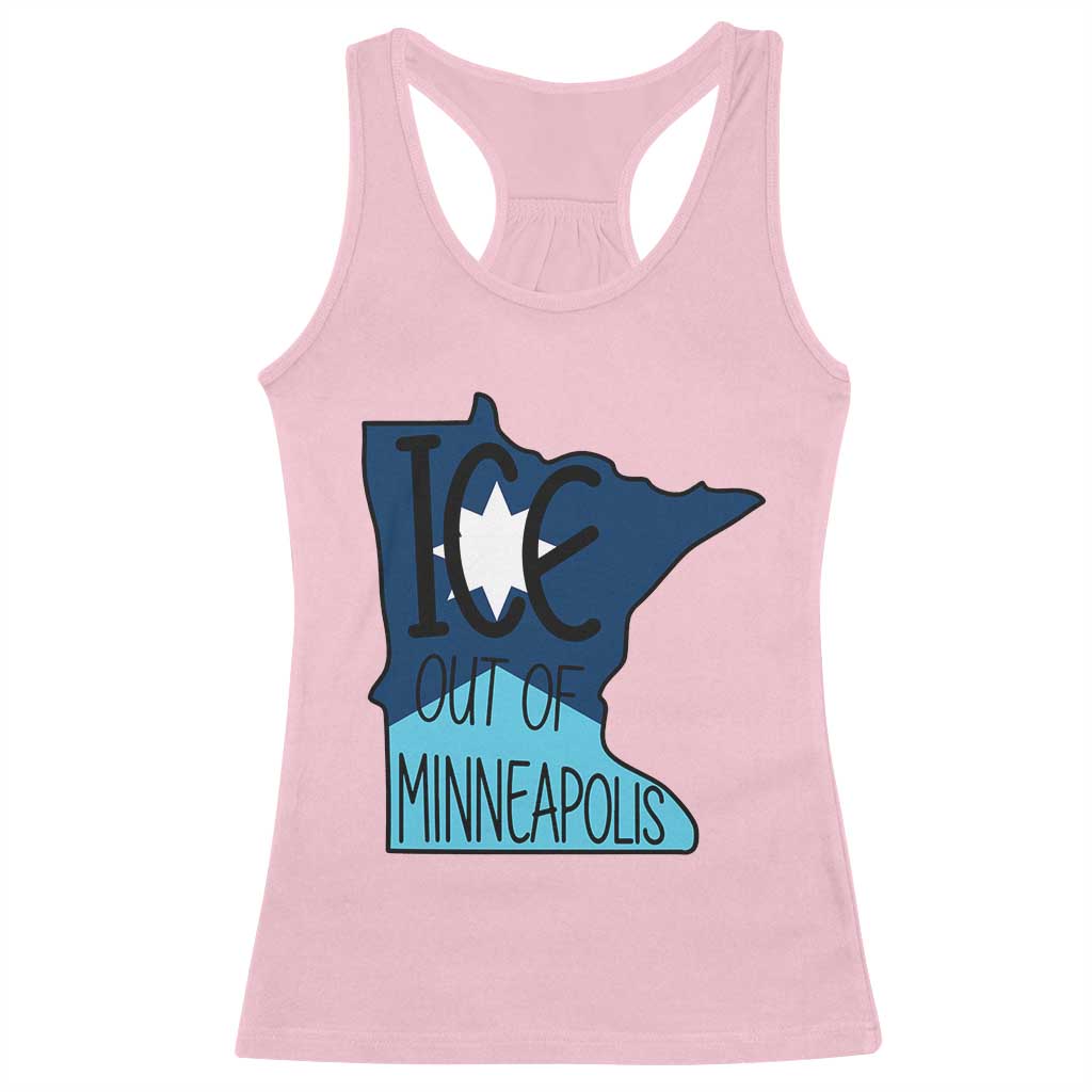 Ice Out Of Minneapolis Racerback Tank Top Minnesota Community Support Gift TS12 Light Pink Print Your Wear