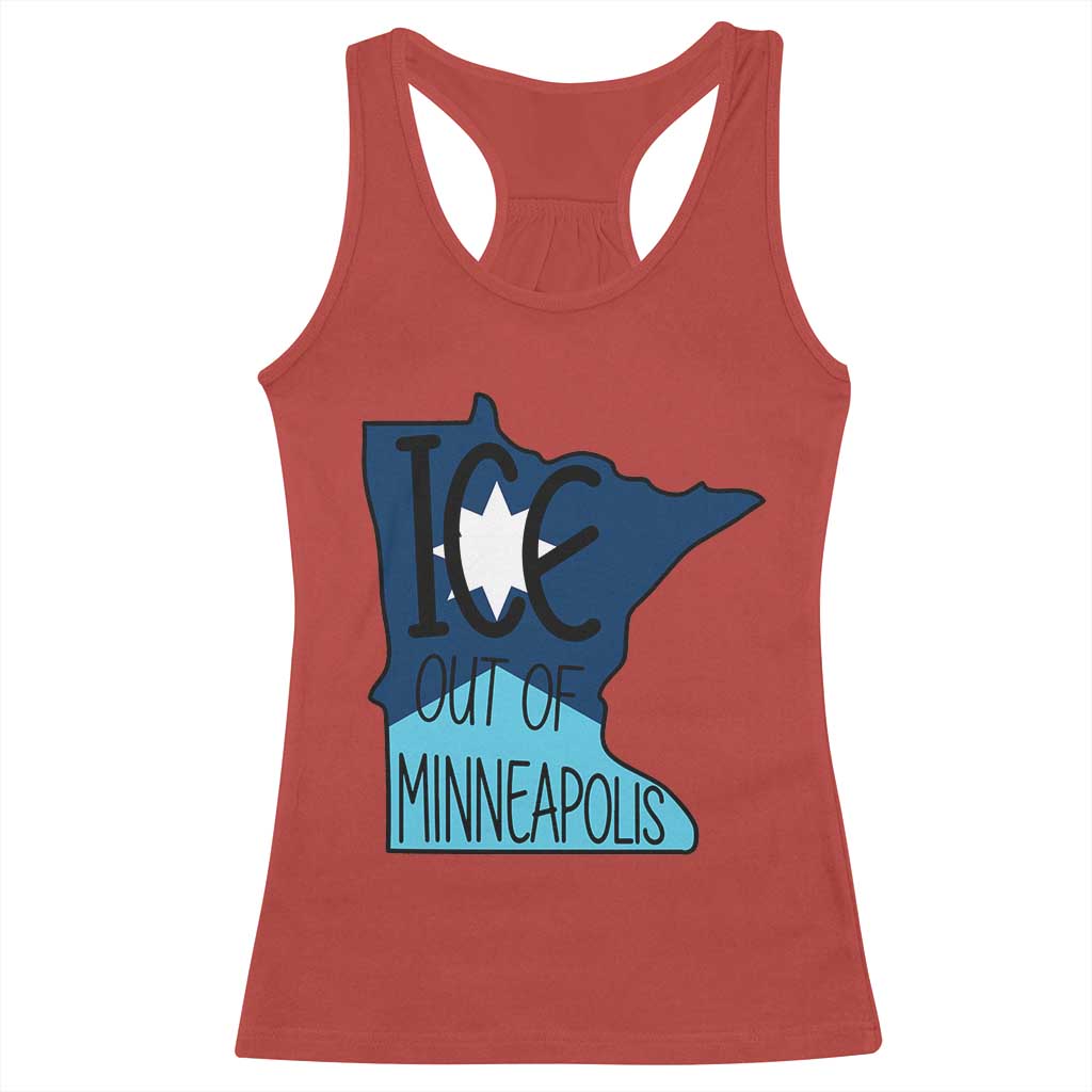 Ice Out Of Minneapolis Racerback Tank Top Minnesota Community Support Gift TS12 Red Print Your Wear