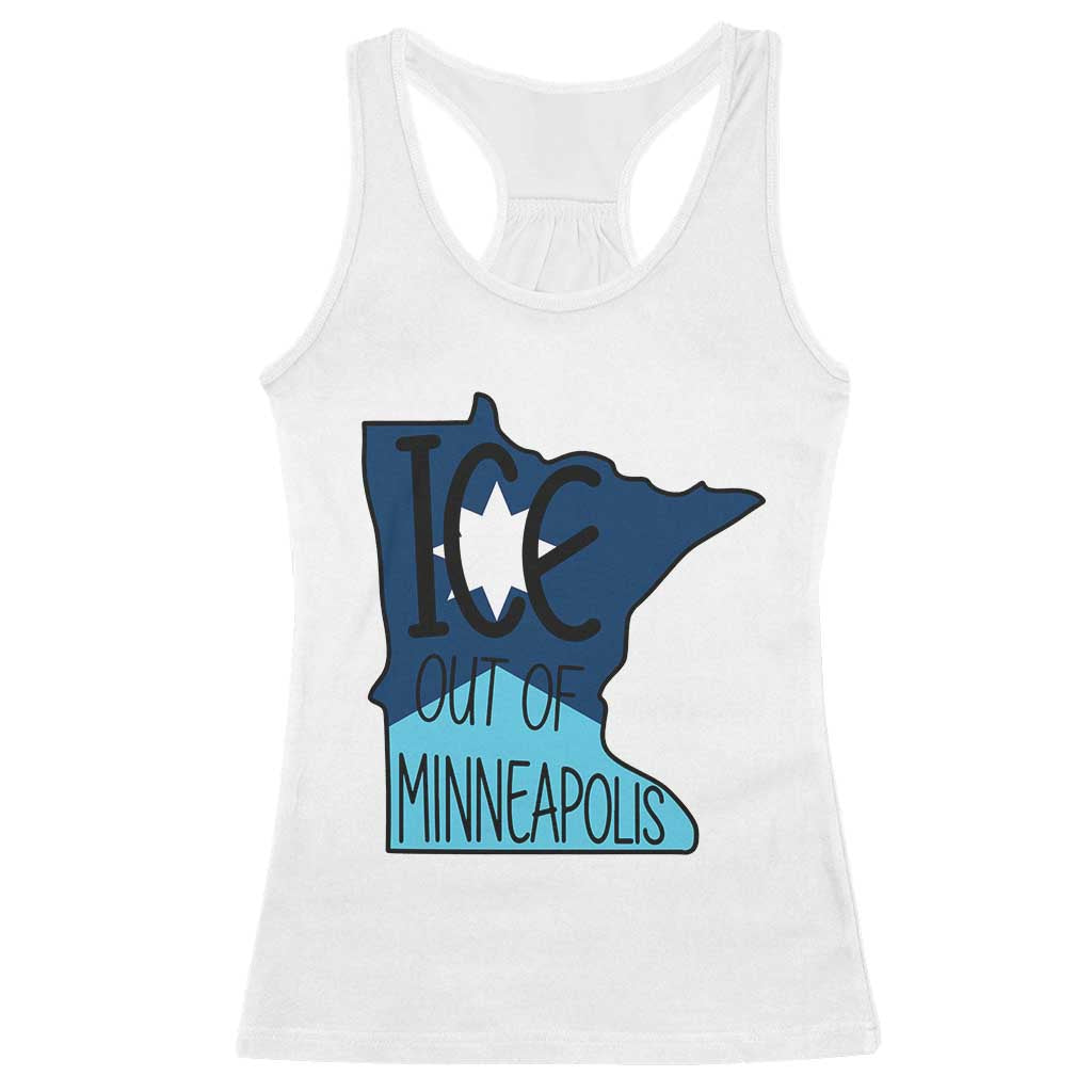 Ice Out Of Minneapolis Racerback Tank Top Minnesota Community Support Gift TS12 White Print Your Wear