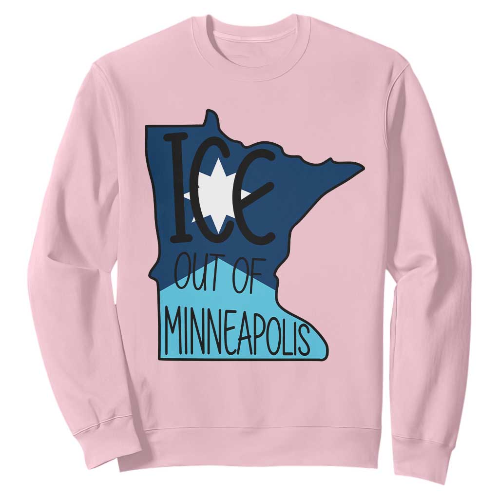 Ice Out Of Minneapolis Sweatshirt Minnesota Community Support Gift TS12 Light Pink Print Your Wear