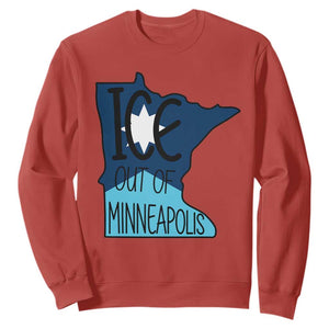 Ice Out Of Minneapolis Sweatshirt Minnesota Community Support Gift TS12 Red Print Your Wear