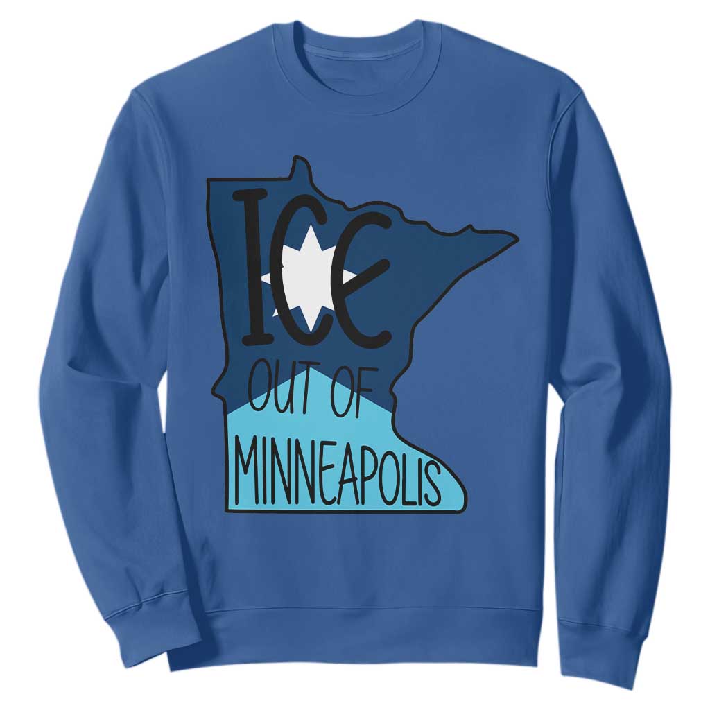 Ice Out Of Minneapolis Sweatshirt Minnesota Community Support Gift TS12 Royal Blue Print Your Wear