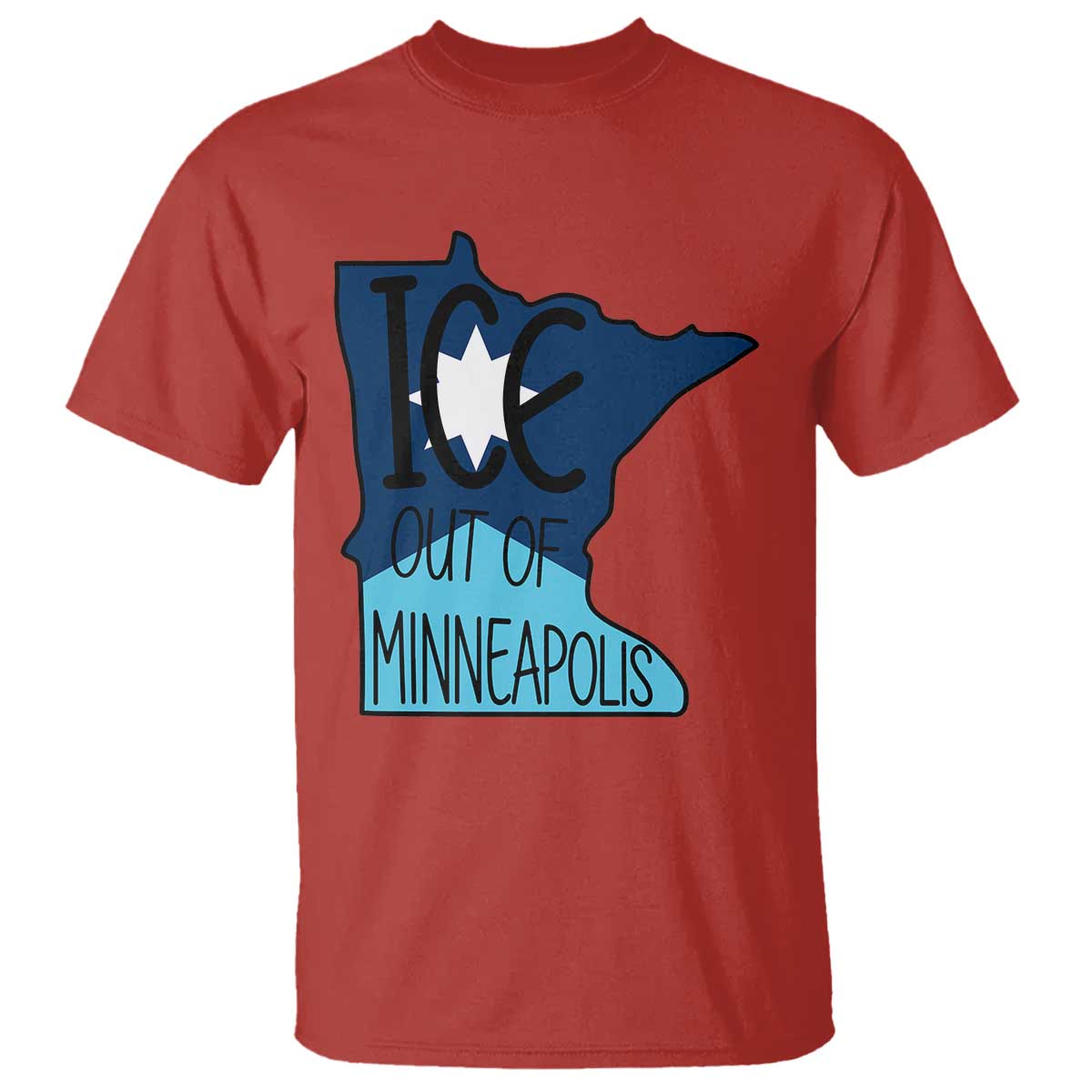 Ice Out Of Minneapolis T Shirt Minnesota Community Support Gift TS12 Red Print Your Wear