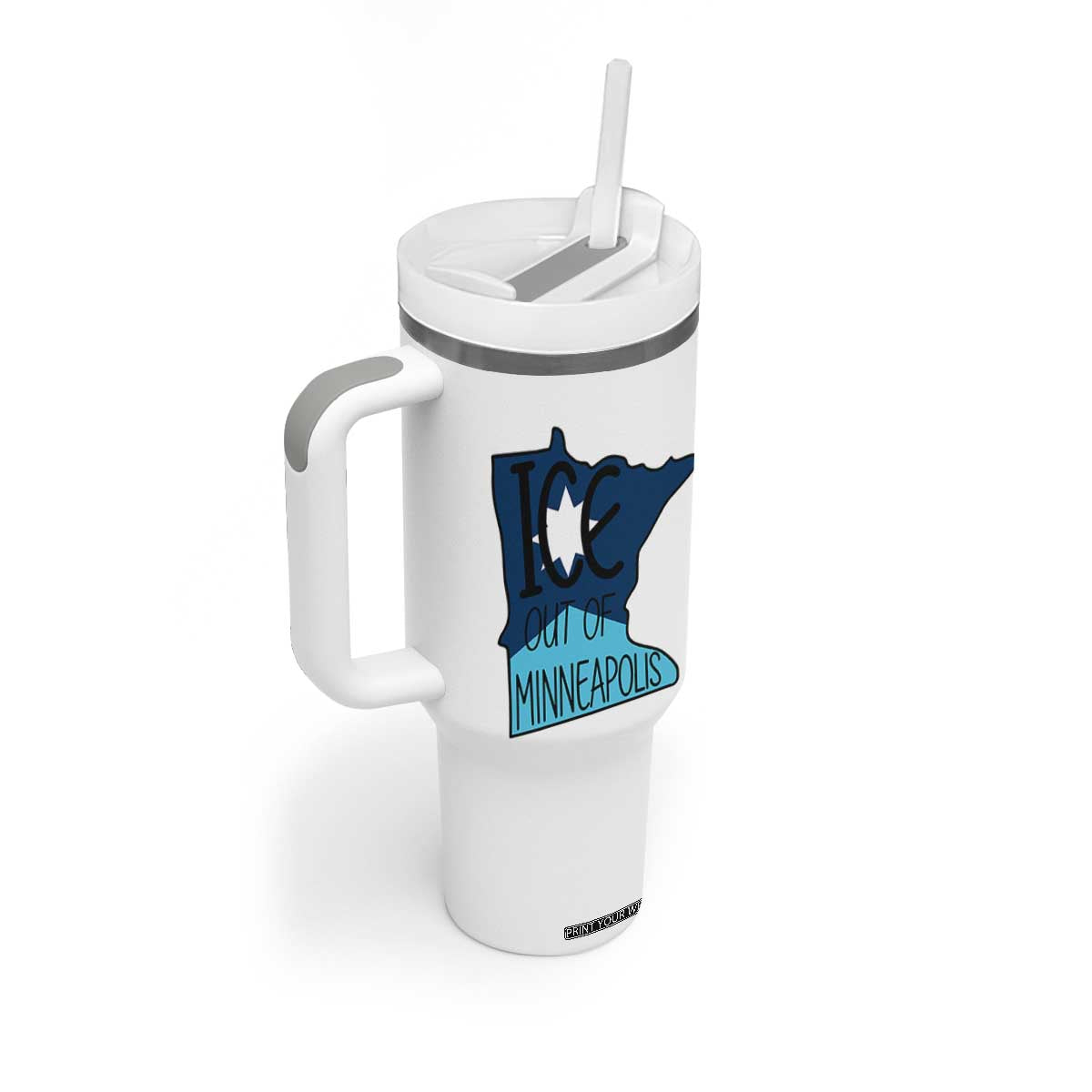 Ice Out Of Minneapolis Tumbler With Handle Minnesota Community Support Gift TS12 Print Your Wear