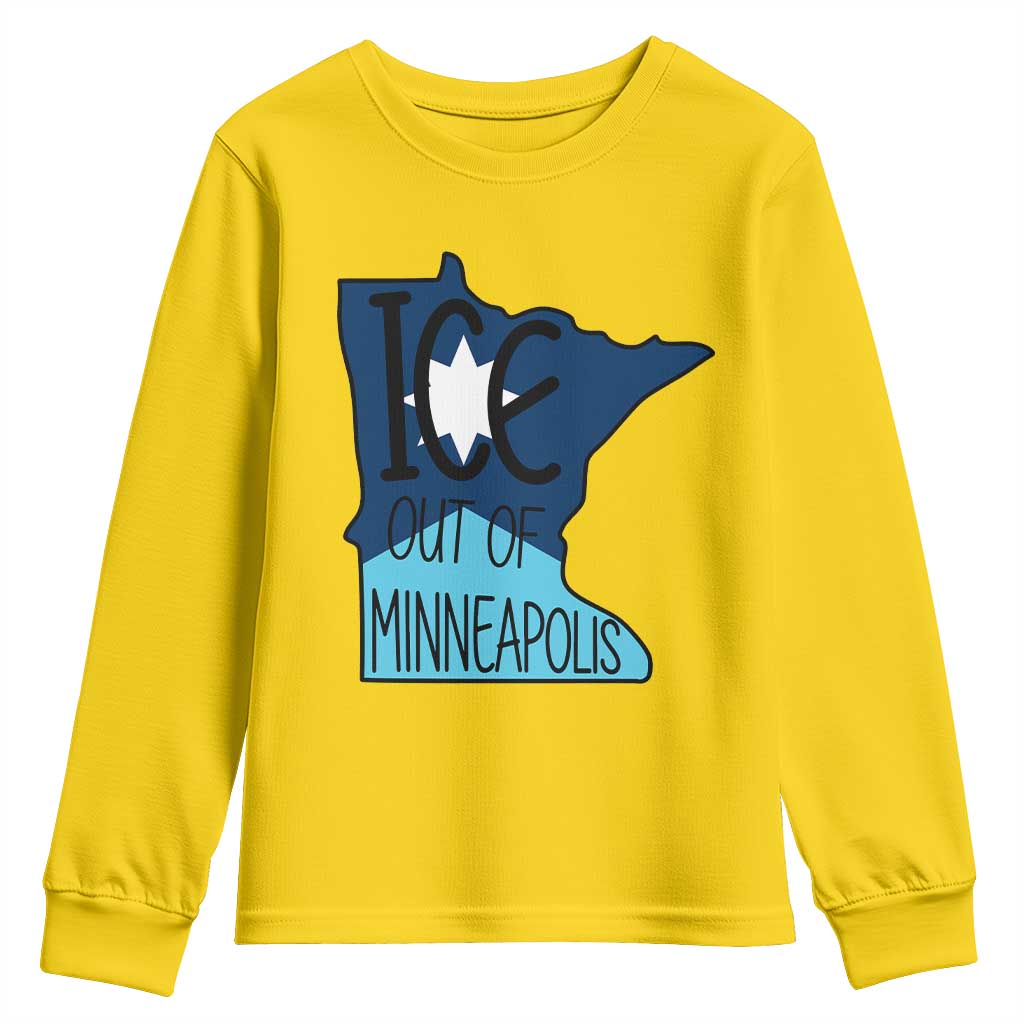 Ice Out Of Minneapolis Youth Sweatshirt Minnesota Community Support Gift TS12 Daisy Print Your Wear