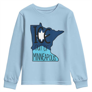 Ice Out Of Minneapolis Youth Sweatshirt Minnesota Community Support Gift TS12 Light Blue Print Your Wear