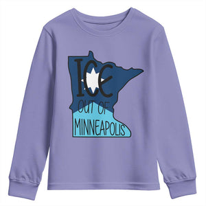Ice Out Of Minneapolis Youth Sweatshirt Minnesota Community Support Gift TS12 Violet Print Your Wear