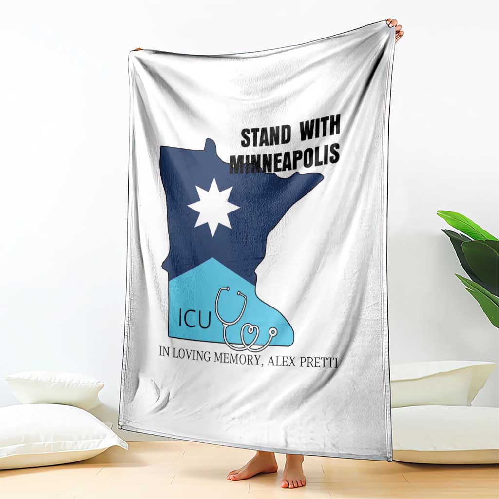 Stand With Minneapolis Throw Blanket In Loving Memory Of Alex TS12 Print Your Wear