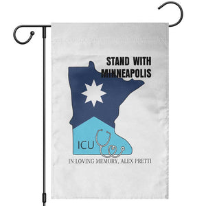 Stand With Minneapolis Garden Flag In Loving Memory Of Alex TS12 White Print Your Wear