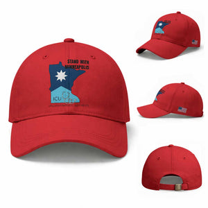 Stand With Minneapolis Baseball Cap In Loving Memory Of Alex TS12 Baseball Cap Universal Fit Red Print Your Wear