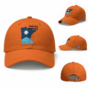 Stand With Minneapolis Baseball Cap In Loving Memory Of Alex TS12 Baseball Cap Universal Fit Orange Print Your Wear