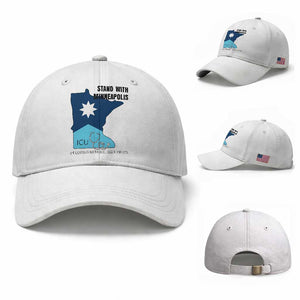 Stand With Minneapolis Baseball Cap In Loving Memory Of Alex TS12 Baseball Cap Universal Fit White Print Your Wear