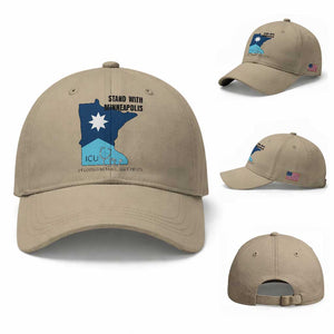Stand With Minneapolis Baseball Cap In Loving Memory Of Alex TS12 Baseball Cap Universal Fit Khaki Print Your Wear