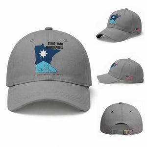Stand With Minneapolis Baseball Cap In Loving Memory Of Alex TS12 Baseball Cap Universal Fit Sport Gray Print Your Wear