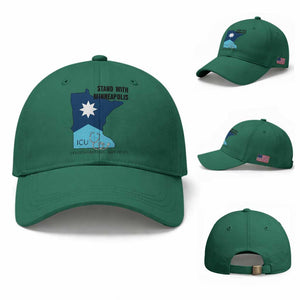 Stand With Minneapolis Baseball Cap In Loving Memory Of Alex TS12 Baseball Cap Universal Fit Irish Green Print Your Wear