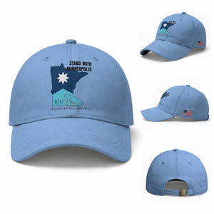 Stand With Minneapolis Baseball Cap In Loving Memory Of Alex TS12 Baseball Cap Universal Fit Light Blue Print Your Wear