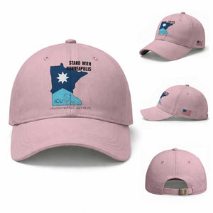 Stand With Minneapolis Baseball Cap In Loving Memory Of Alex TS12 Baseball Cap Universal Fit Light Pink Print Your Wear