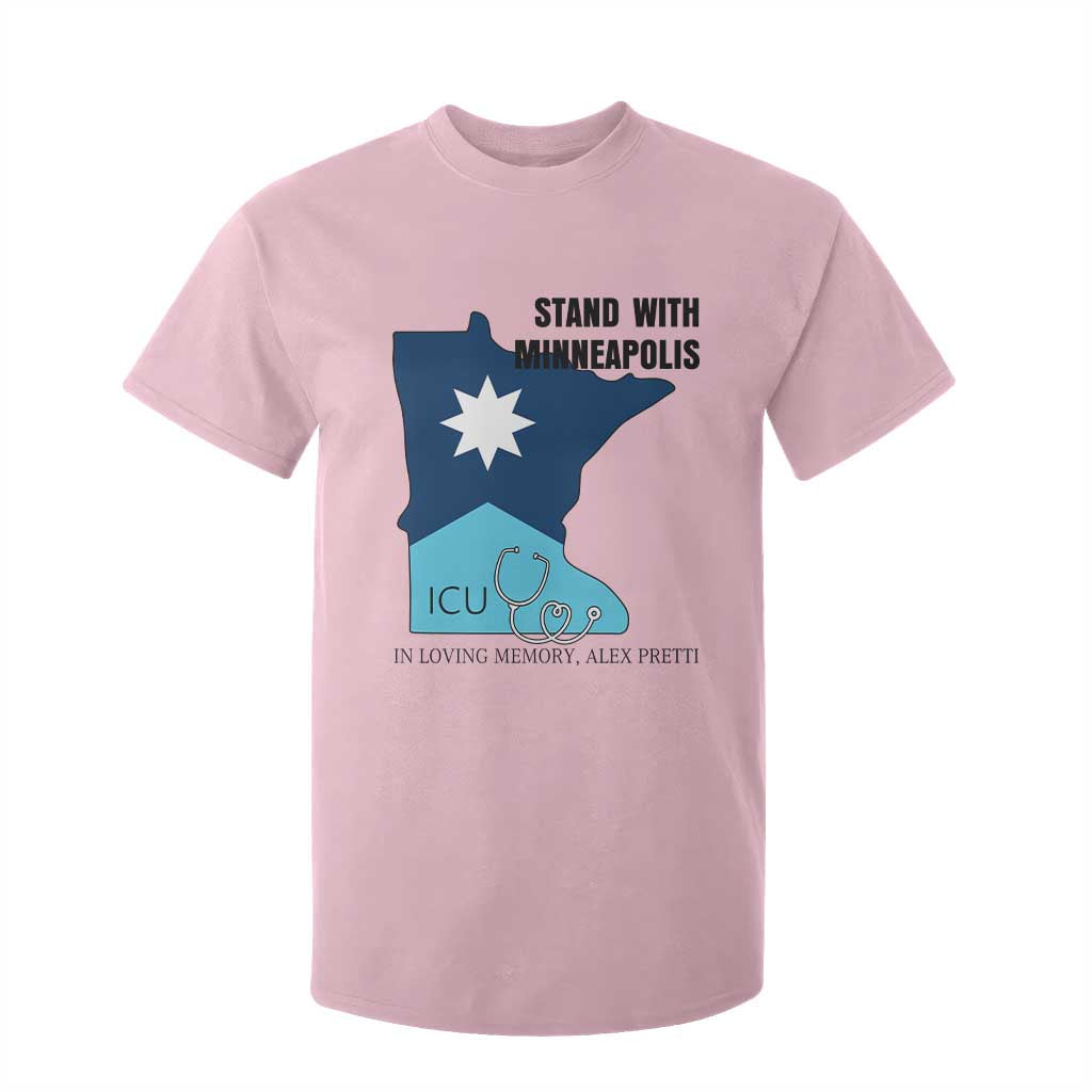 Stand With Minneapolis T Shirt For Kid In Loving Memory Of Alex TS12 Light Pink Print Your Wear