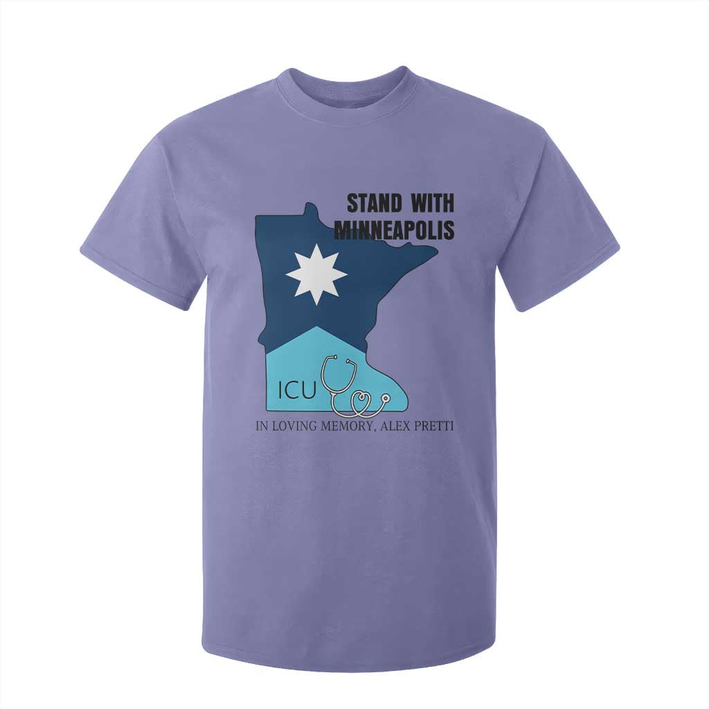 Stand With Minneapolis T Shirt For Kid In Loving Memory Of Alex TS12 Violet Print Your Wear