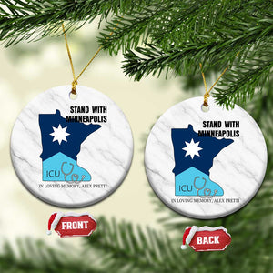 Stand With Minneapolis Ceramic Ornament In Loving Memory Of Alex TS12 1pc White Marble Print Your Wear