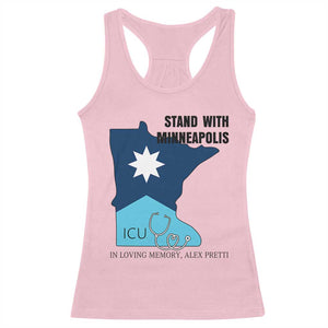 Stand With Minneapolis Racerback Tank Top In Loving Memory Of Alex TS12 Light Pink Print Your Wear