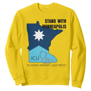 Stand With Minneapolis Sweatshirt In Loving Memory Of Alex TS12 Daisy Print Your Wear