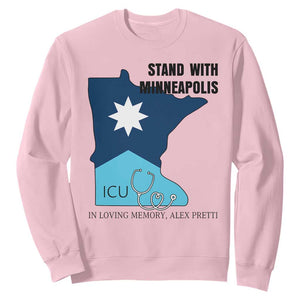 Stand With Minneapolis Sweatshirt In Loving Memory Of Alex TS12 Light Pink Print Your Wear