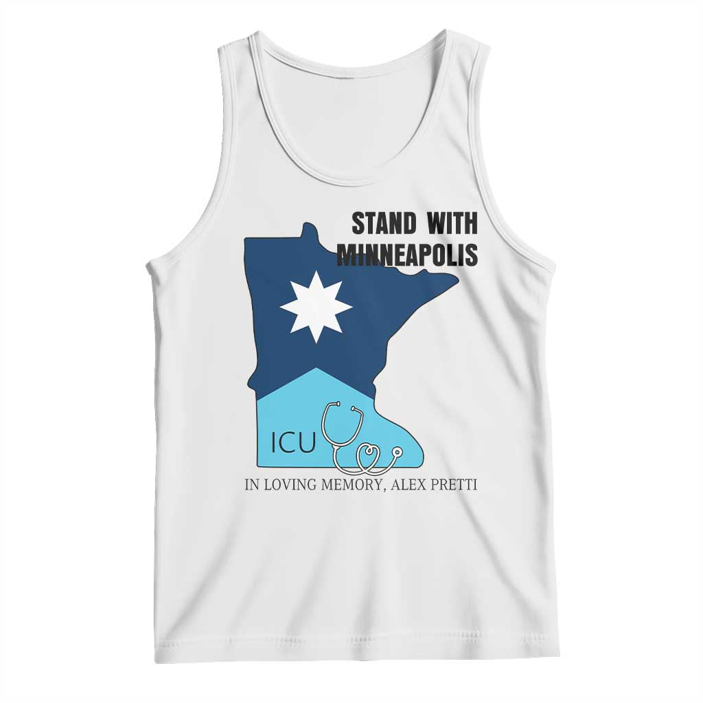 Stand With Minneapolis Tank Top In Loving Memory Of Alex TS12 White Print Your Wear