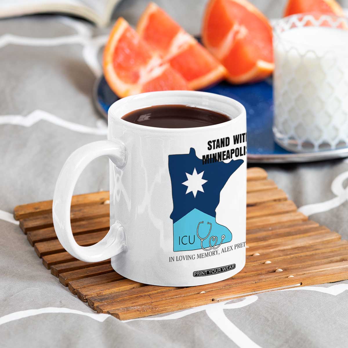 Stand With Minneapolis Coffee Mug In Loving Memory Of Alex TS12 Print Your Wear