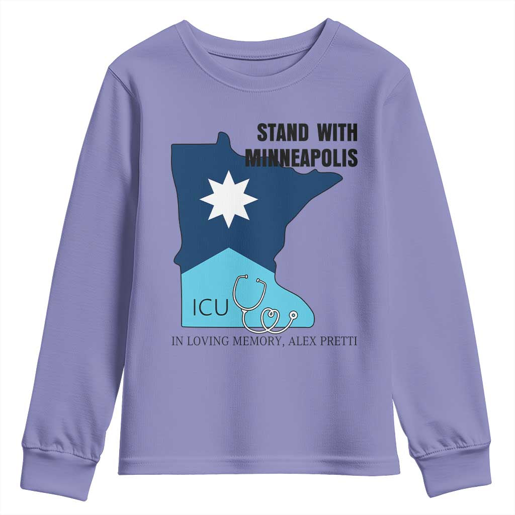 Stand With Minneapolis Youth Sweatshirt In Loving Memory Of Alex TS12 Violet Print Your Wear