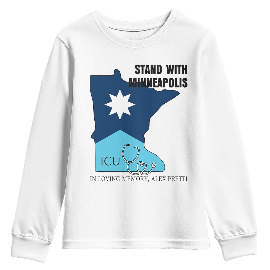 Stand With Minneapolis Youth Sweatshirt In Loving Memory Of Alex TS12 White Print Your Wear
