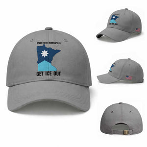 Stand With Minneapolis Baseball Cap Social Justice Support TS12 Baseball Cap Universal Fit Sport Gray Print Your Wear