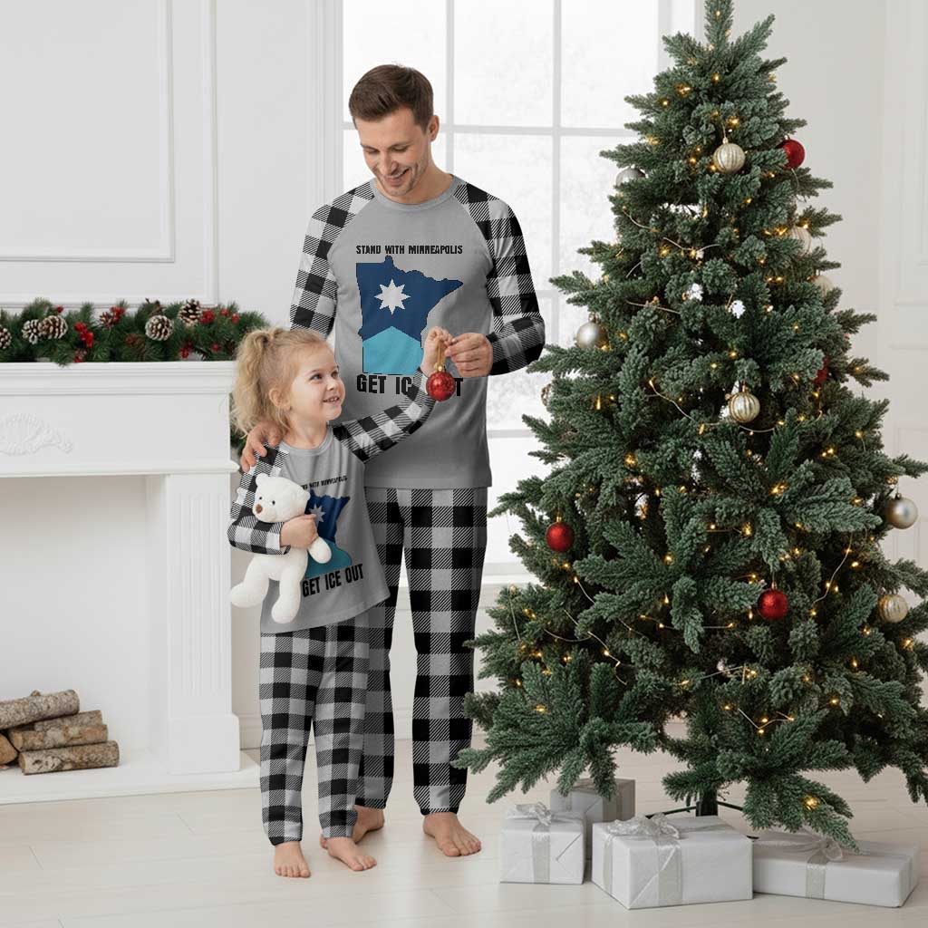 Stand With Minneapolis Plaid Pajama Set Social Justice Support TS12 White Plaid Print Your Wear