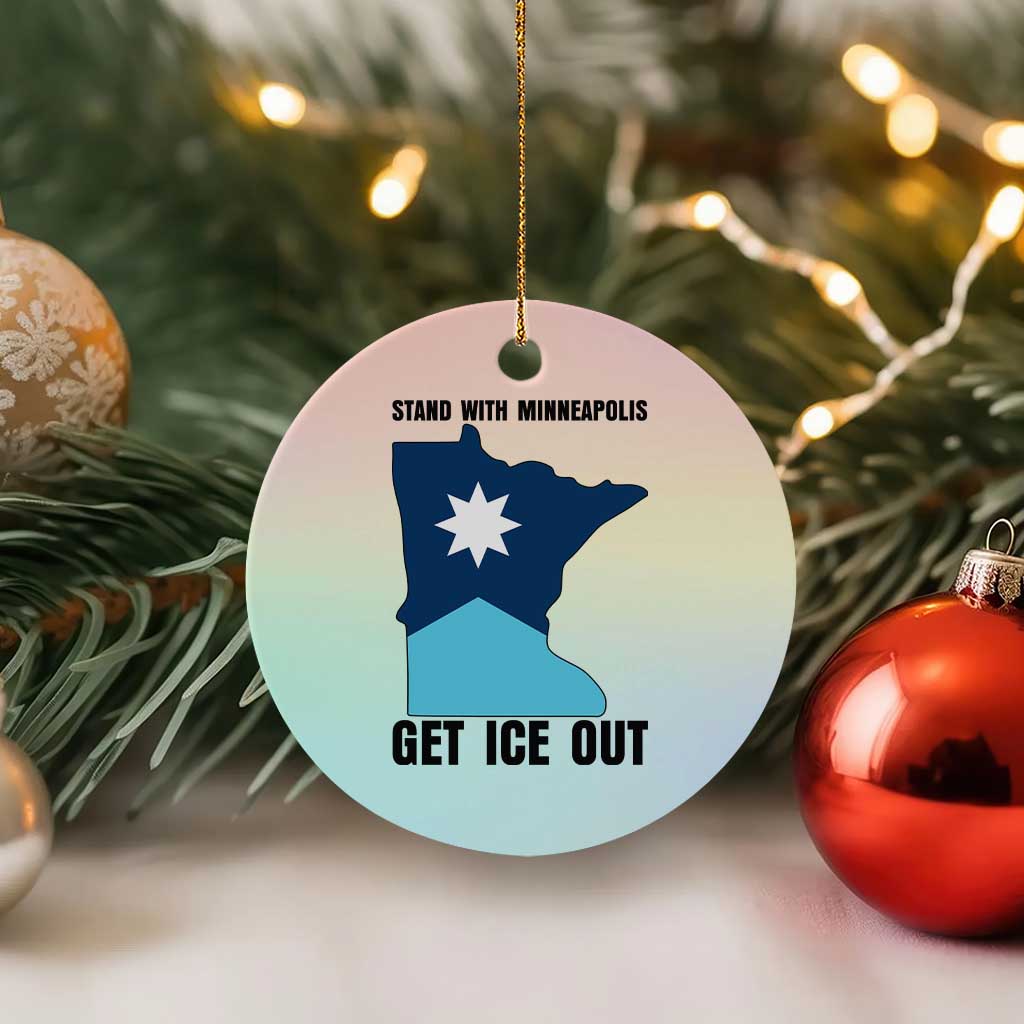 Stand With Minneapolis Ceramic Ornament Social Justice Support TS12 1pc Pastel Print Your Wear