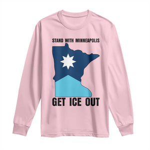 Stand With Minneapolis Long Sleeve Shirt Social Justice Support TS12 Light Pink Print Your Wear