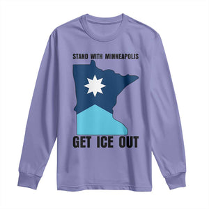 Stand With Minneapolis Long Sleeve Shirt Social Justice Support TS12 Violet Print Your Wear