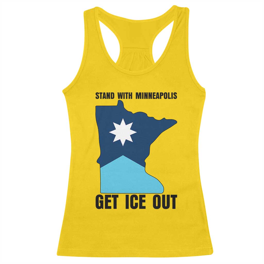 Stand With Minneapolis Racerback Tank Top Social Justice Support TS12 Daisy Print Your Wear