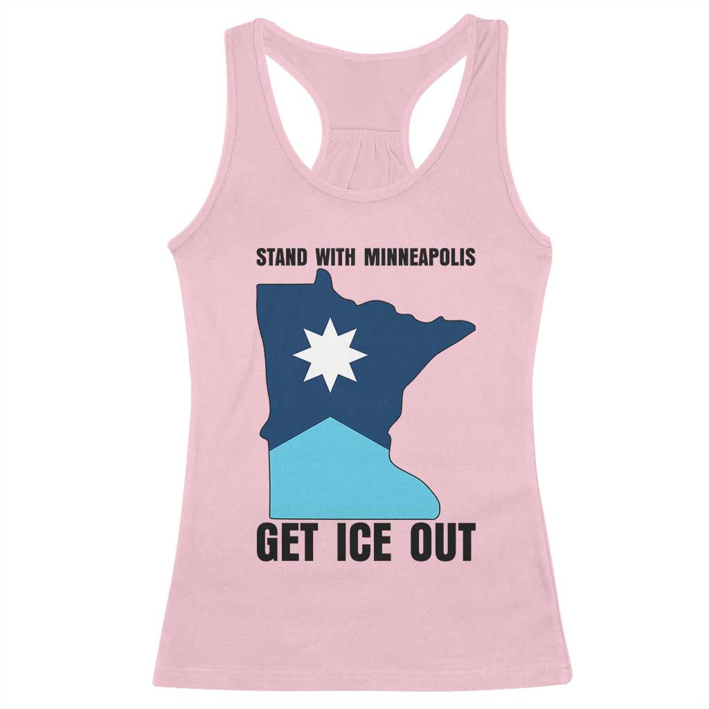 Stand With Minneapolis Racerback Tank Top Social Justice Support TS12 Light Pink Print Your Wear