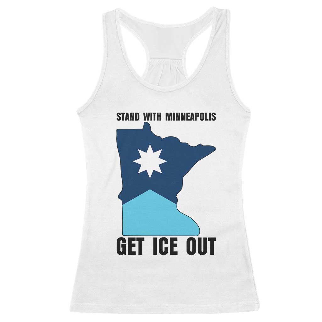 Stand With Minneapolis Racerback Tank Top Social Justice Support TS12 White Print Your Wear