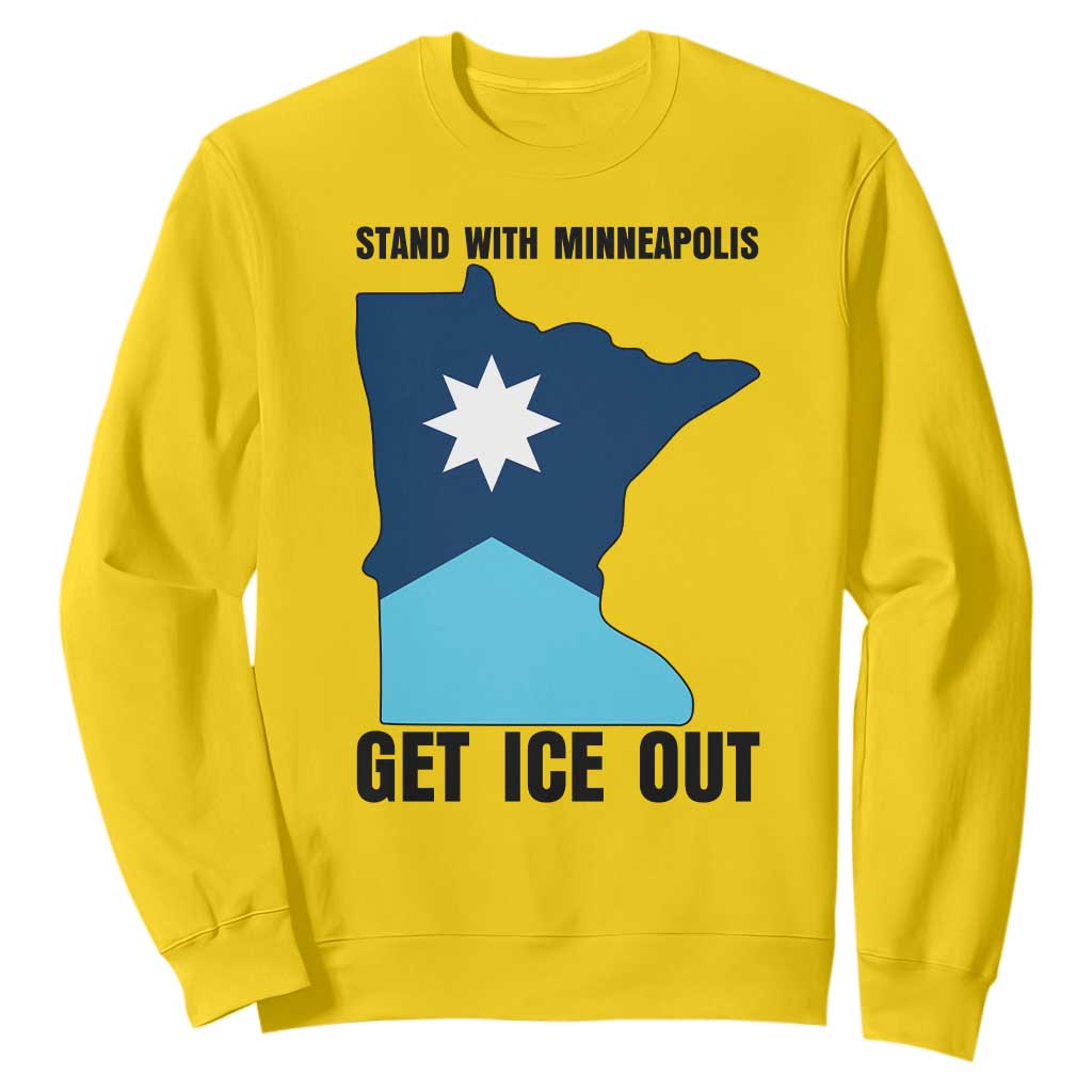 Stand With Minneapolis Sweatshirt Social Justice Support TS12 Daisy Print Your Wear