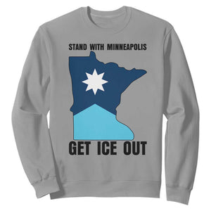 Stand With Minneapolis Sweatshirt Social Justice Support TS12 Sport Gray Print Your Wear