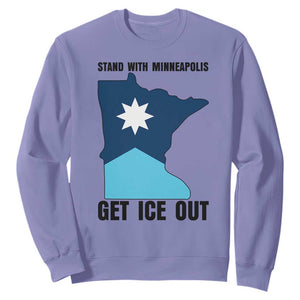 Stand With Minneapolis Sweatshirt Social Justice Support TS12 Violet Print Your Wear